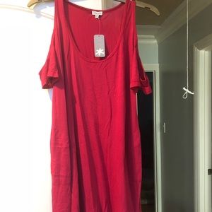 Splendid Summer Off Shoulder Pink Dress